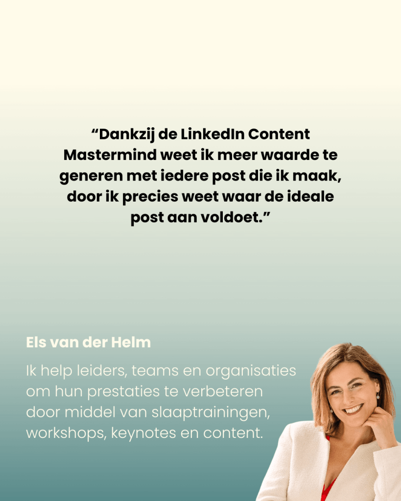 Amy-Jane Gielen, LinkedIn, Content Mastermind, spreker, sales, personal brand