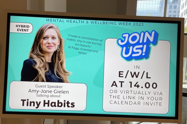 Unilever well being week Amy-Jane Gielen Impact Spreker Keynote Gedragsverandering Tiny Habits, Atomic Habits
